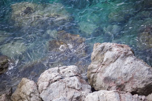 rocky coast and sea