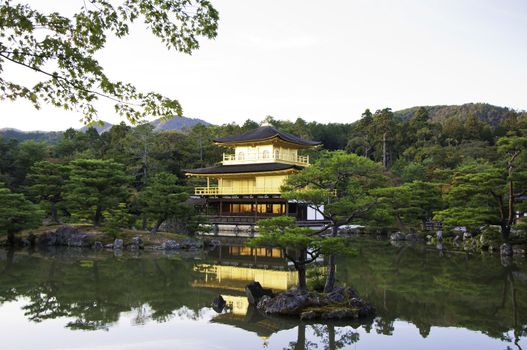Kinkakuji Temple, aka The Golden Pavilion, in Kyoto - Japan 