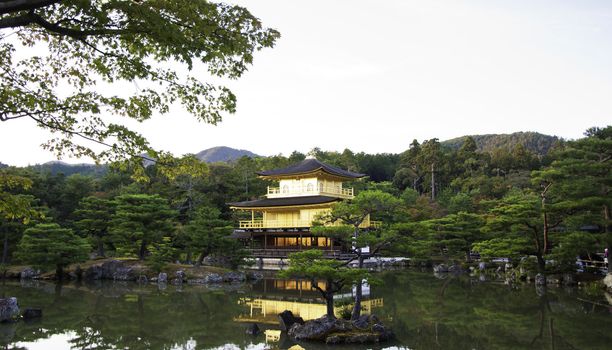 Kinkakuji Temple, aka The Golden Pavilion, in Kyoto - Japan 