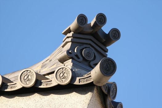 Rooftop of Japanese building in downtonw Los Angeles