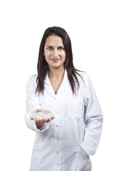 Female Doctor Offer Silicone for Breast Implant