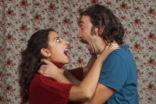 Relationship difficulties: young couple having a conflict