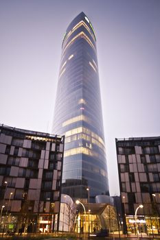 Iberdrola Tower headquarters, in Bilbao, Spain, on March 30, 2012. The tower was designed by architect César Pelli in 2011.
