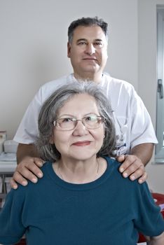 Doctor with mature patient