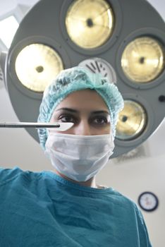 Close-up of a female surgeon
