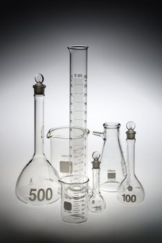 Test-tubes glassware used in chemistry and biology laboratories