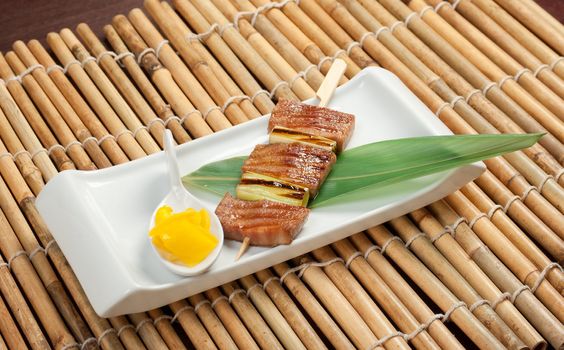 Japanese skewered.Japanese Cuisine - Kebab