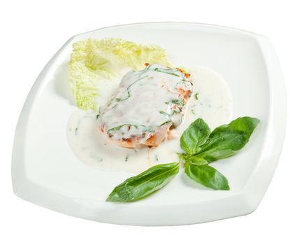 salmon in cream sauce