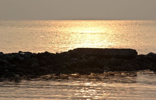sun rise on the beach Hua Hin