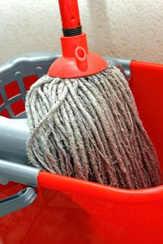cleaning equipment - mop for cleaning the floor over a pail