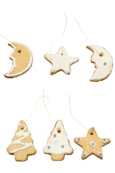 traditional homemade biscuits for the christmas tree
