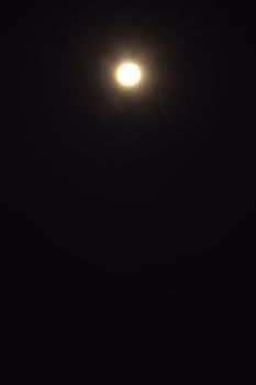 full moon in the midnight