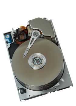 close up of hard disk