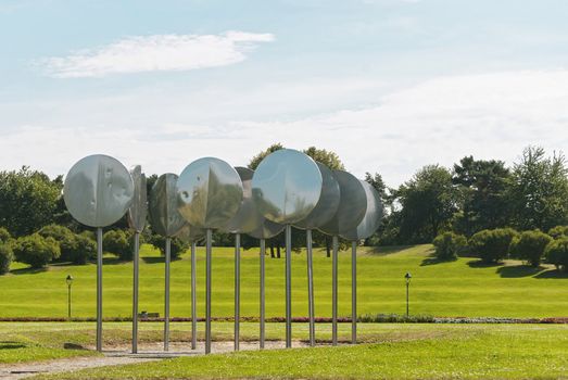 Rheinaue, a leisure park on the banks of the Rhine in Bonn, Germany 