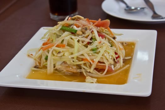 papaya salad with salt egg