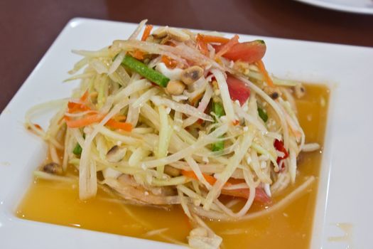 papaya salad with salt egg