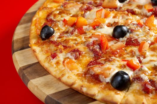 Pizza Pepperoni .italian kitchen. Studio