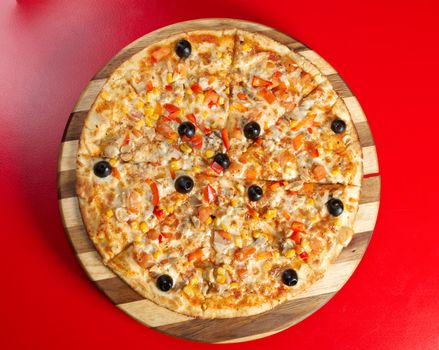 Pizza vegetarian. italian kitchen. Studio