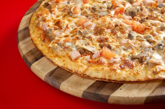 Pizza neat's tongue. italian kitchen. Studio