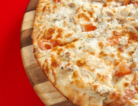 Pizza fish . italian kitchen. Studio