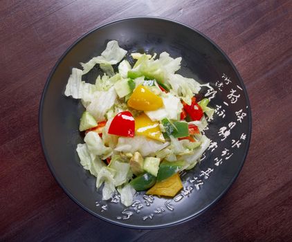 Japan salad  vegetables   closeup