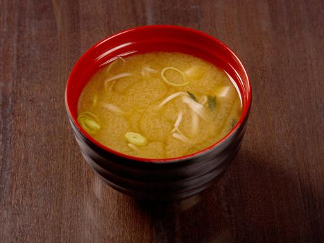 Miso soup , Japanese Food .closeup