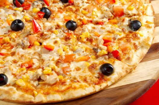 Pizza vegetarian. italian kitchen. Studio