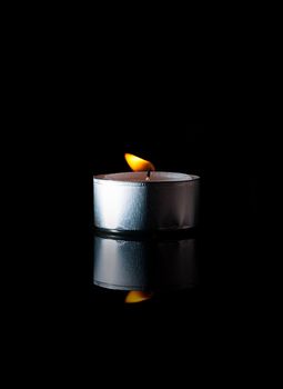 fire flame of candle in dark background