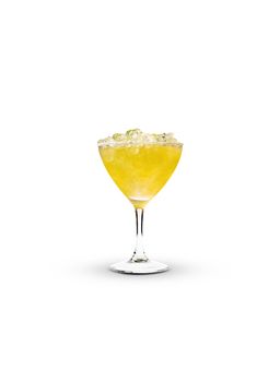 lemon margarita cocktail with crashed ice