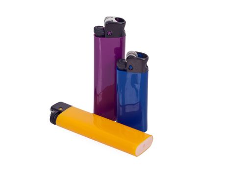 three various lighters - shot in studio