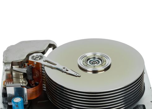 close up of hard disk