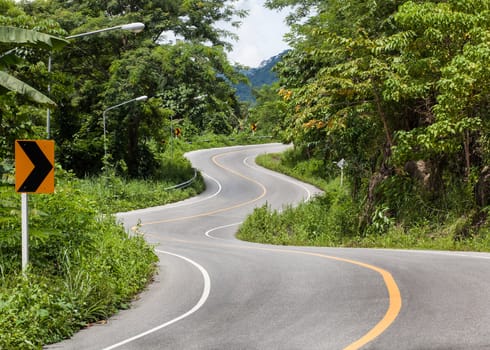 asphalt road view