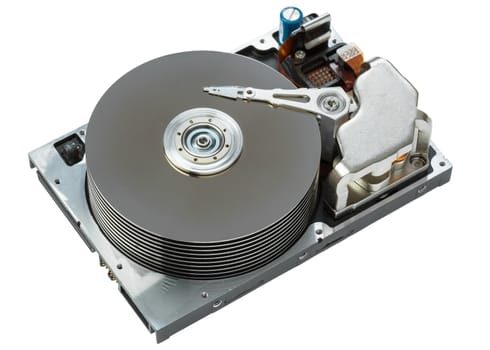 close up of hard disk