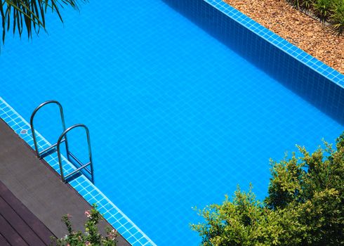 blue swimming pool summer vacation