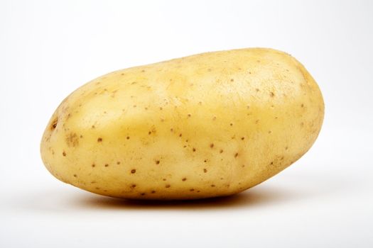 Close-up of a Potato on a white background.