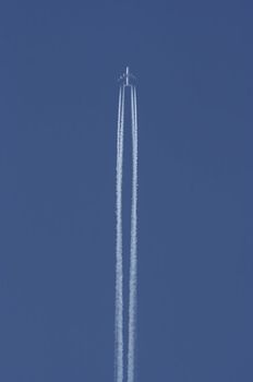 Shot of the flying air plane