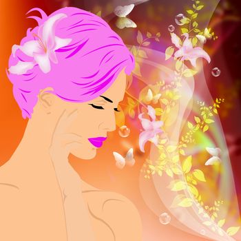 Hygiene female body.Spa concept.Skincare and female medical cosmetology
