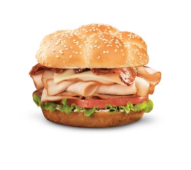 sandwich with vegetables, ham, pork