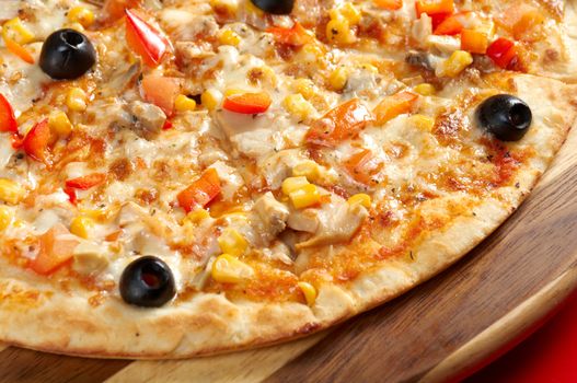 Pizza vegetarian. italian kitchen. Studio