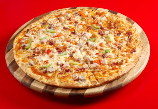 Pizza butcher shop. italian kitchen. Studio