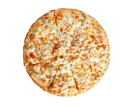 Pizza fish . italian kitchen. Studio