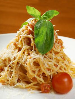 
Spaghetti bolognese on a plate