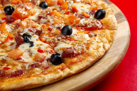 Pizza Pepperoni .italian kitchen. Studio