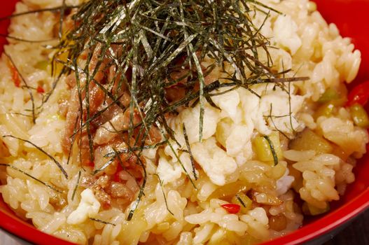 delicious oriental fried rice tyahan -  meat and oyster sauce,