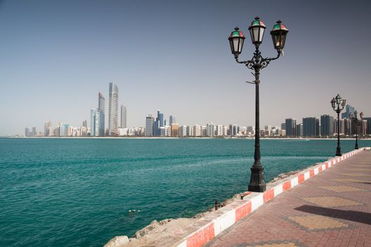 Skyscrapers in the bay in Abu Dhabi