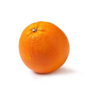 Perfectly fresh orange on white. The file includes a clipping path.  Professionally retouched high quality image.