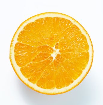 Orange cross section. The file includes a clipping path.  Professionally retouched high quality image.
