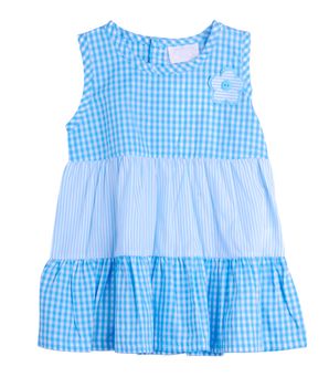shirt, kids dress & shirt on backgr