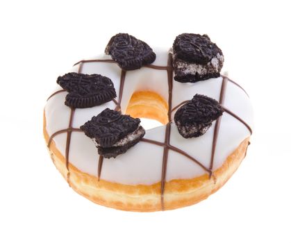 donut, sweet donut with sugar isolated on white background