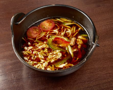 Chinese meat soup with vegetables.chinese cuisine